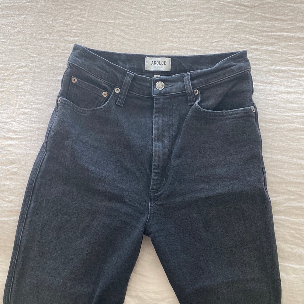 Agolde size 28 90s Pinch Waist High Rise Straight in Black Tea - Picture 2 of 6